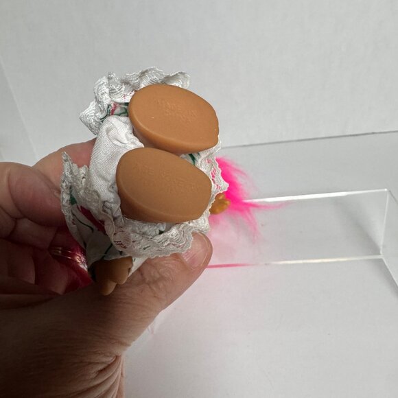 Vintage Troll Dolls Lot of 3 Russ Ace TNT 1991 Pink Purple Hair Outfits China - Picture 7 of 10